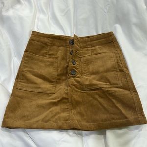 Papaya corduroy skirt